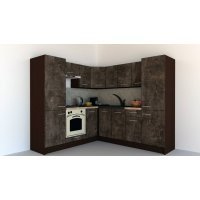 Bucatarie de Colt GENA NEW 11 ST. 210-230, Cu Corp de Cuptor, Wenge / Decor 4299